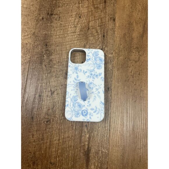 Loopy Case Blue Toile IPhone 13/14 6.1" Screen Righty W/ Pouch - Picture 1 of 7